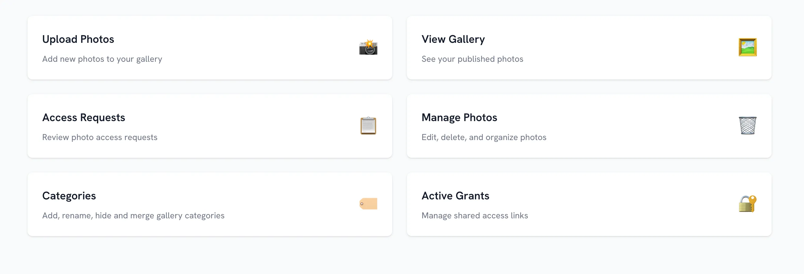 Photo Pond admin dashboard